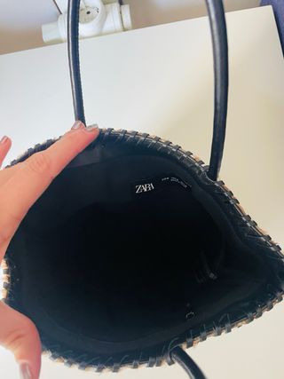 Bolso Piel Vaca Marrón y Blanco