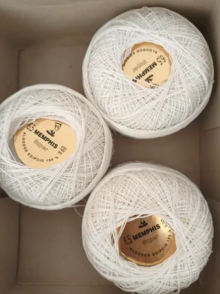 3 ovillos hilo Perlé Memphis 6,5