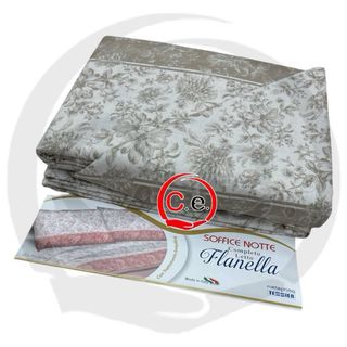 Completo Lenzuola Flanella Grigio/Bianco