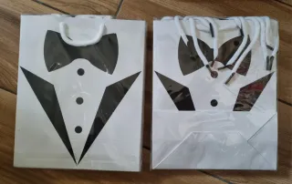 5 Sacchetti Regalo Eleganti con Fiocco