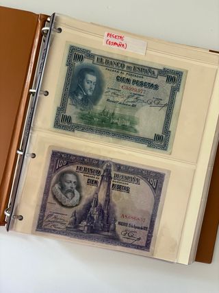 Billetes 100 Pesetas Banco de España 1925 y 1928