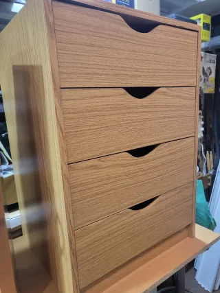 Cajonera Roble 4 Cajones