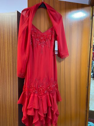 Vestido de fiesta rojo Talla L sin estrenar