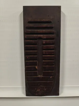 Letra O Antigua Imprenta Ortega Relieves Rayas