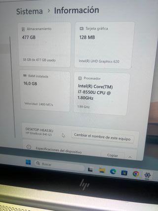 HP Elitebook i7 8ª Gen