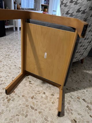 Reposapiés Poäng Ikea Madera y Tela Gris