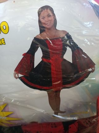 Carnaval Disfraz Dama Rojo Talla Única
