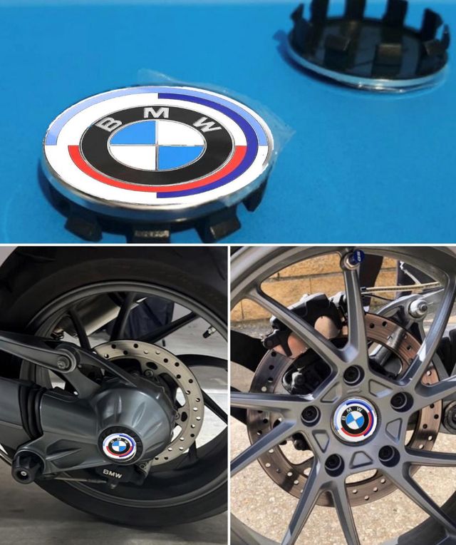 2 Tapas Aniversario Moto BMW Llanta y Cardán