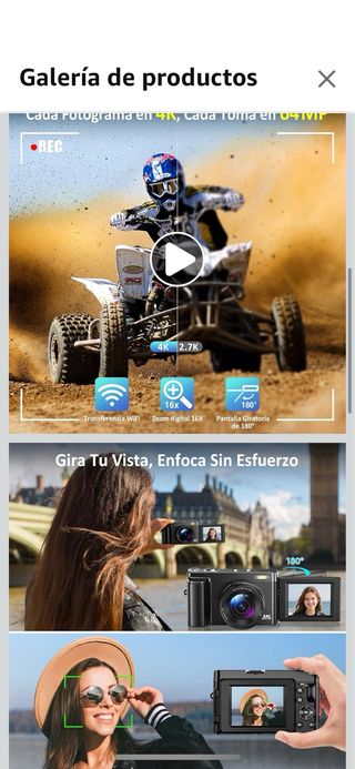 Cámara Digital 4K Ultra HD con WiFi