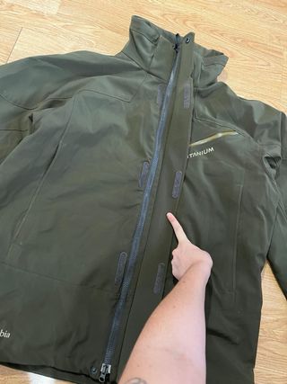 Chaqueta Columbia Titanium Impermeable Verde Oliva