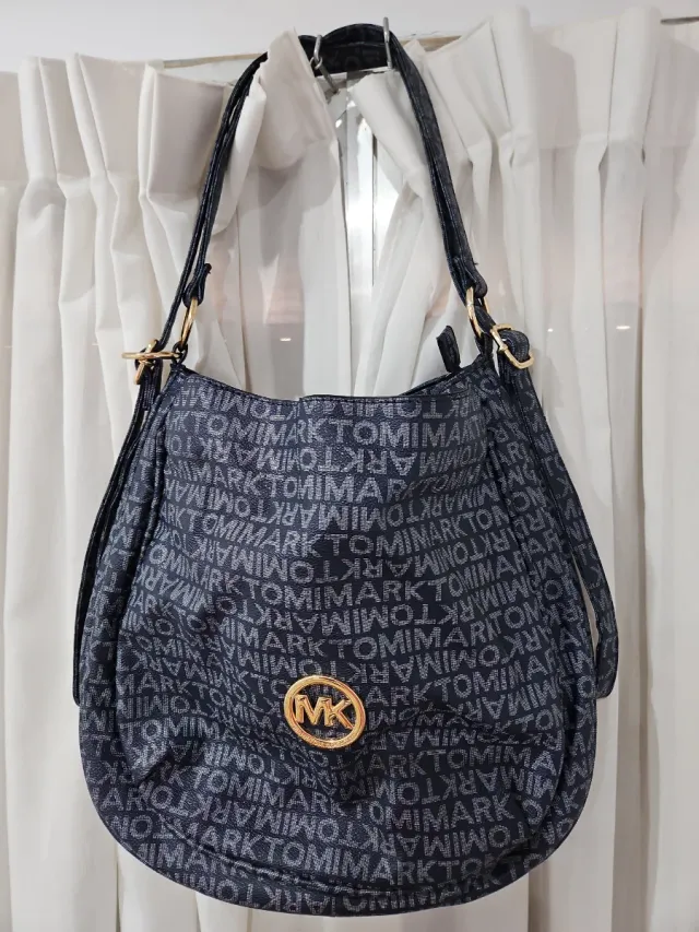 Borsa Michael Kors blu e oro