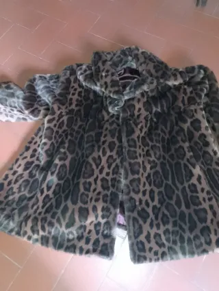Pelliccia sintetica vintage leopardata