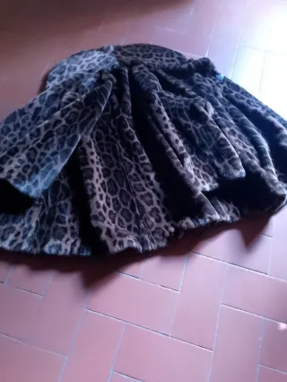 Pelliccia sintetica vintage leopardata