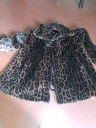Pelliccia sintetica vintage leopardata