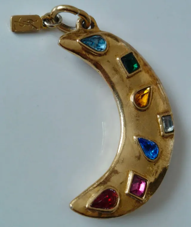 Colgante YSL "Croissant Lune" Multicolor