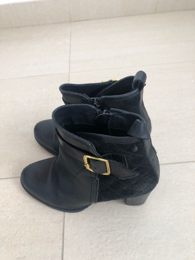 Botines piel negros mujer talla 37