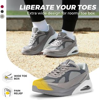 Zapatos Deportivos FitVille Mujer Gris/Blanco