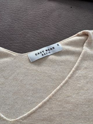 Jersey fino Easy Wear beige talla S