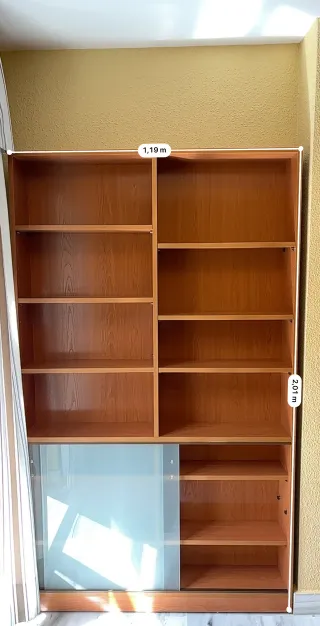 Estantería Madera Cristal Marrón