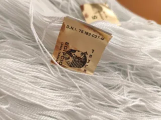 20 madejas Perlé egipcio blanco n° 5 de 100gr