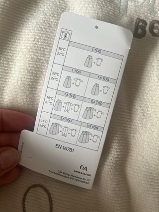 Saco de dormir para bebé 3.5TOG