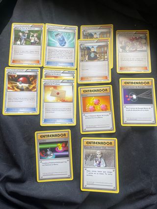 Lote Cartas Pokémon Entrenador y Objeto
