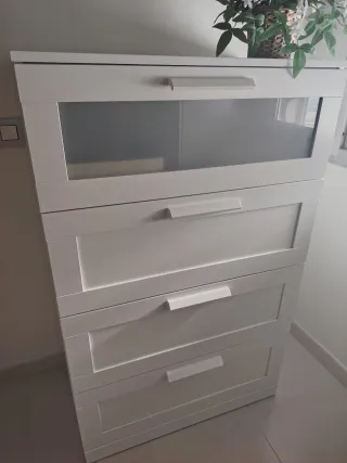 Dos Cómodas IKEA BRIMNES 4 cajones Blanca