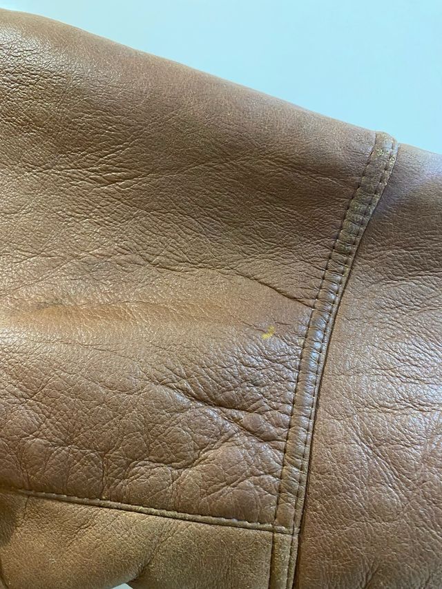 Abrigo Vintage 100% Borrego Shearling Español