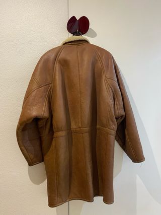 Abrigo Vintage 100% Borrego Shearling Español