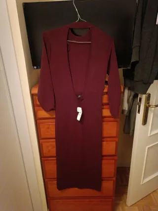 Vestido ajustado burdeos talla XS/S