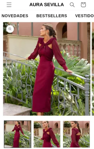 Vestido de fiesta Aura Sevilla rojo