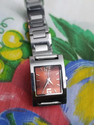 Reloj Casio Mujer Naranja/Plata