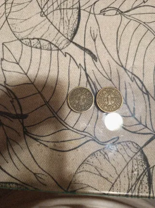 2 Monedas 1 Peseta 1944