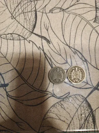 2 Monedas 1 Peseta 1944