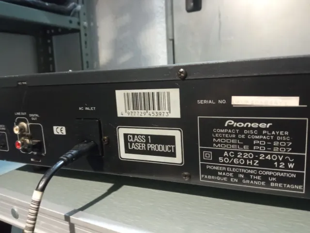 Pioneer PD-207 Reproductor CD