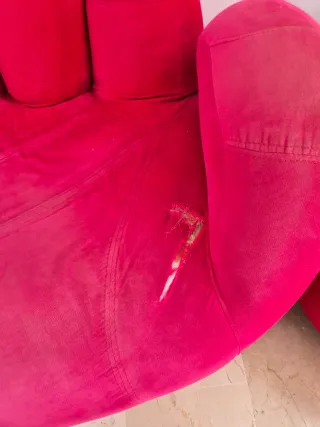 Sillones de comedor rojos modelo manos