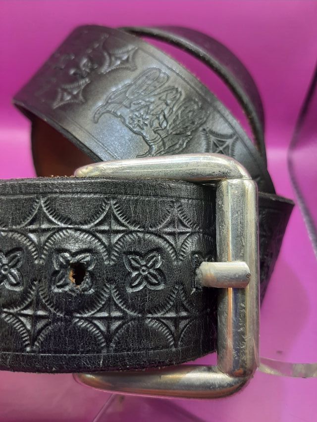 Cinturón Diesel Cuero Negro Hebilla