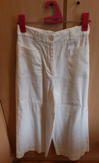 Pantalón Massimo Dutti Blanco Talla 36