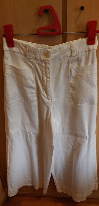 Pantalón Massimo Dutti Blanco Talla 36