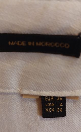 Pantalón Massimo Dutti Blanco Talla 36