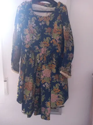 Traje de Fallera Niña Azul Multicolor