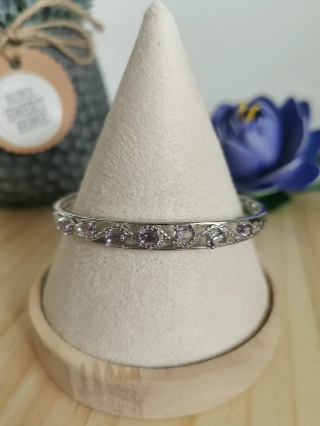 Pulsera Amatista Natural Ajustable