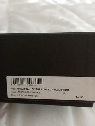 Cinto Just Cavalli Preto Verniz Original