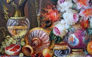 Óleo Roberto Míchel Naturaleza Muerta