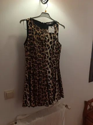 Vestido Zara Leopardo Talla M