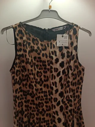 Vestido Zara Leopardo Talla M