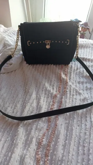 Borsa a tracolla donna nera con catena