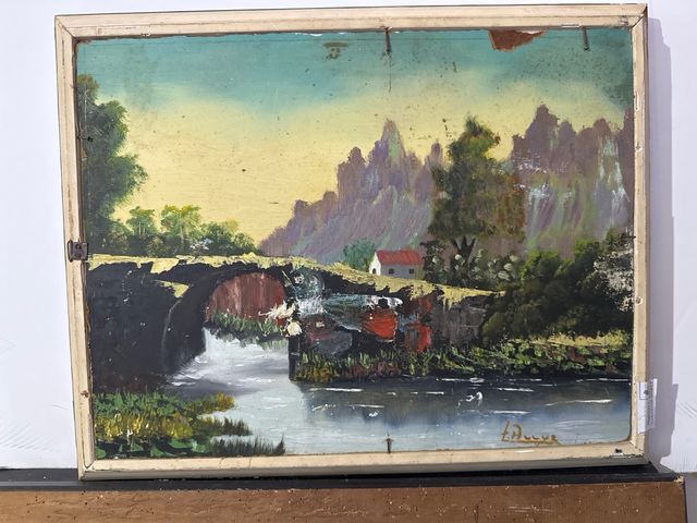 Cuadro de payasos levantando pesas