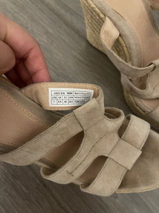 Chanclas UGG Beige Cuña