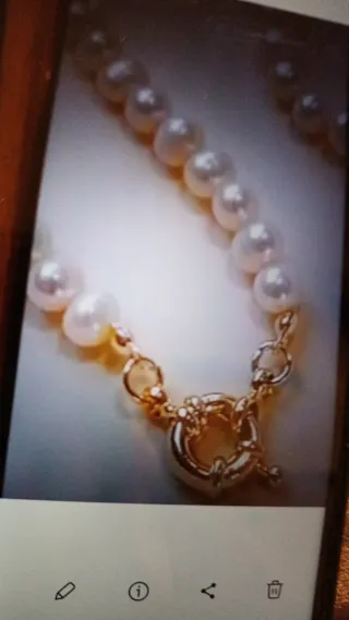 Collana perle vere chiusura 9kt